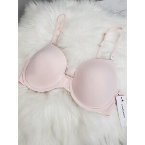 NEW Calvin Klein Perfectly‎ Fit Lightly Lined Light Pink 32D Tshirt Bra